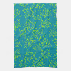 Starfish Crowd Pattern Kitchen Towel