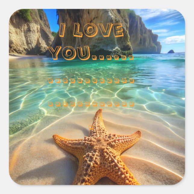 Starfish Cute Sticker  (Front)