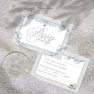 Starfish & Diamonds RSVP Card