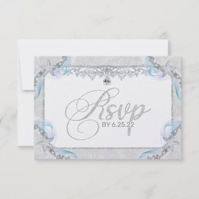 Starfish & Diamonds RSVP Card (Front)