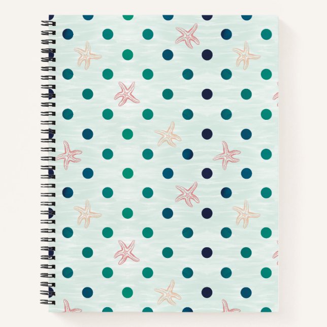 Starfish Dot Dance Double Sided Notebook (Front)