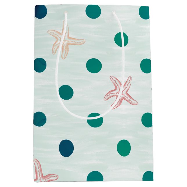 Starfish Dot Dance Medium Gift Bag (Front)