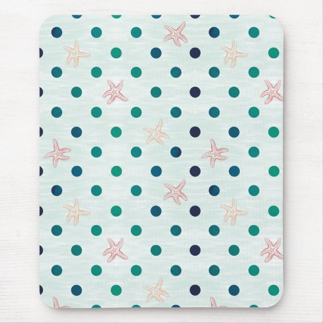Starfish Dot Dance Mouse Pad (Front)