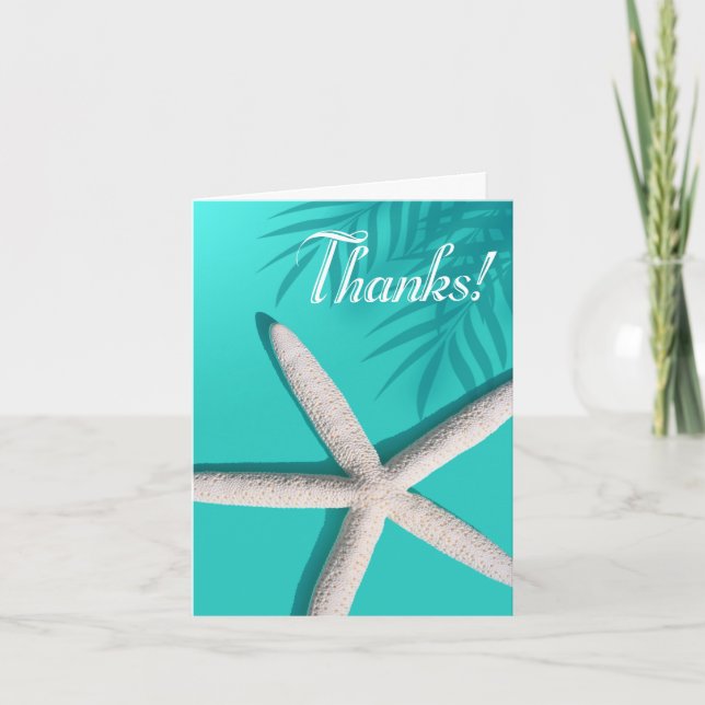 Starfish Fingers Thank You | teal (Front)