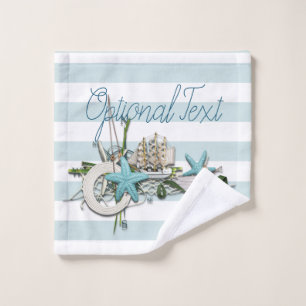 Starfish, Fishing Net & Tall Ship Nautical Bath Towel Set