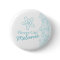 Starfish flower girl aqua wedding pin / button