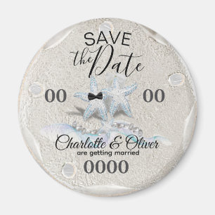 Starfish Gem Wedding Save the Date Magnet