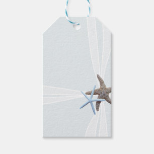 Starfish Gift Box Ribbon Design Tags