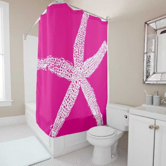 Starfish Hot Pink White Custom Colour Beach House (In Situ)