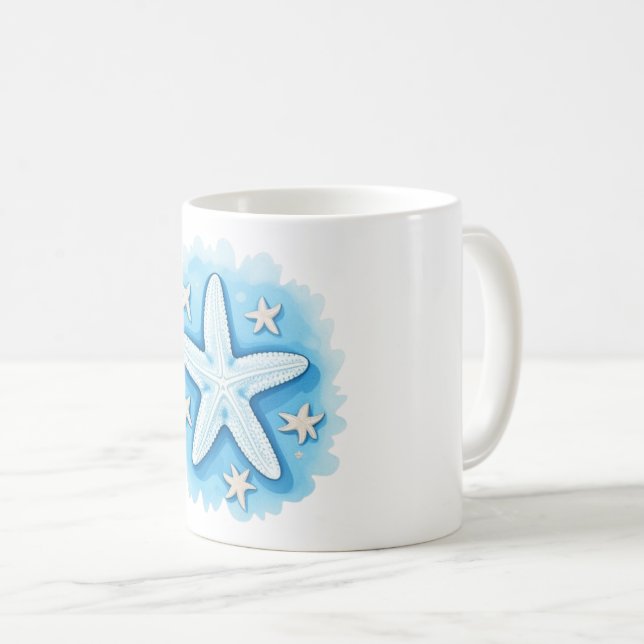 Starfish in Blue Coffee Mug (Front Right)