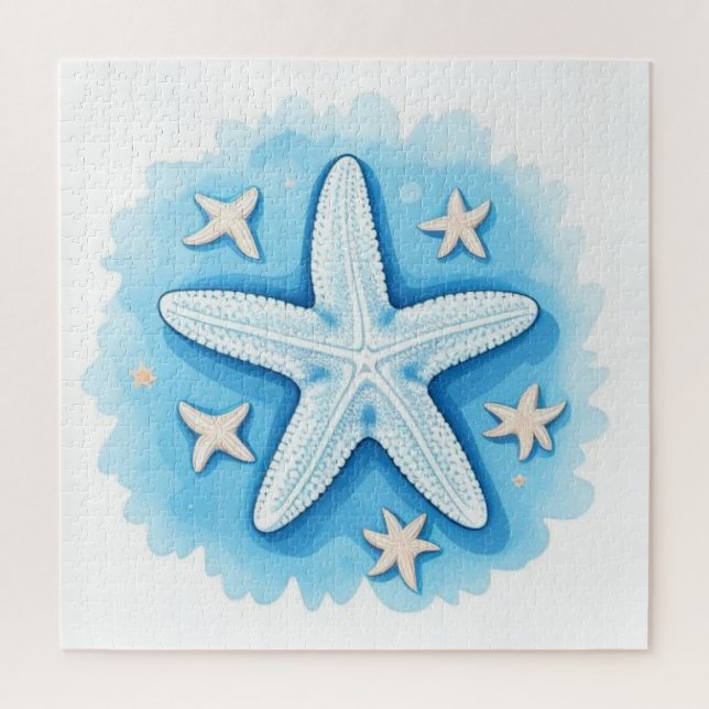 Starfish in Blue Jigsaw Puzzle (Vertical)