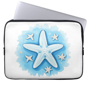 Starfish in Blue Laptop Sleeve
