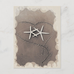 Starfish in Heart Postcard