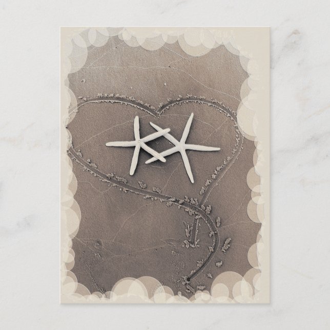 Starfish in Heart Postcard (Front)
