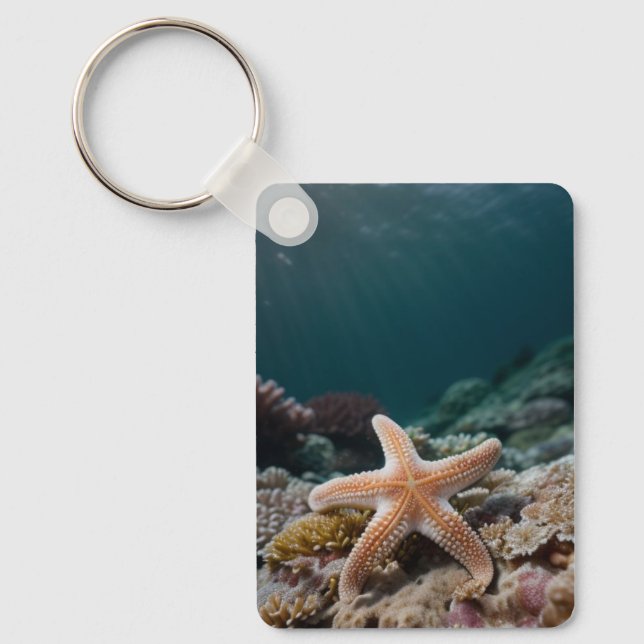 Starfish in the Deep Sea Keychain (Front)