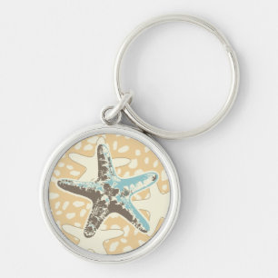 Starfish in the Sand Keychain