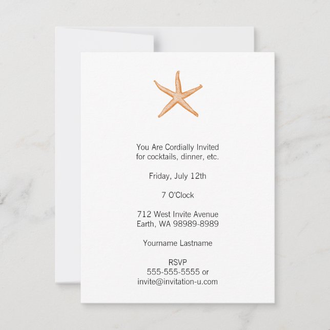 Starfish Invitation (Front)