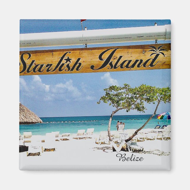 Starfish Island Belize Magnet (Front)