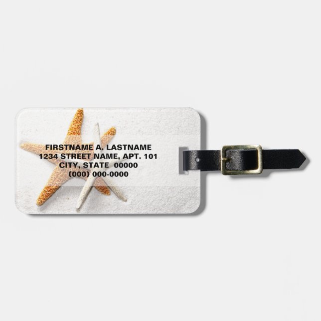 Starfish Luggage Tag (Front Horizontal)