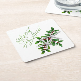 Starfish Merry Christmas Party Drink Coasters