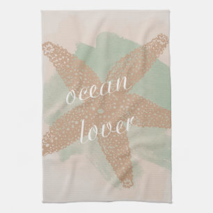 Starfish Mint Ocean Kitchen Towel