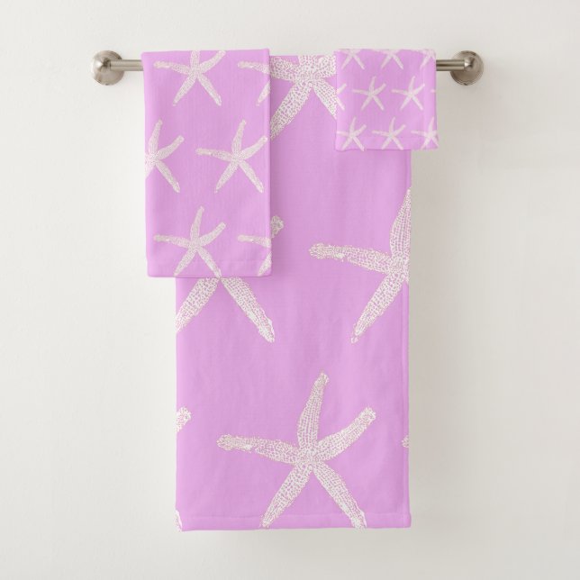 Starfish Motif rose rose violet Lavande (En situation)