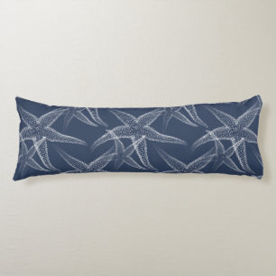 Starfish Navy Blue Beach Body Pillow