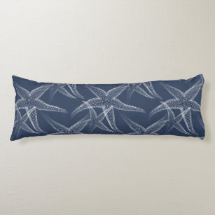 Starfish Navy Blue Beach Body Pillow