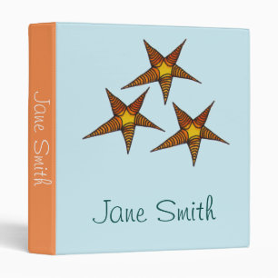 Starfish ocean art student folder binder