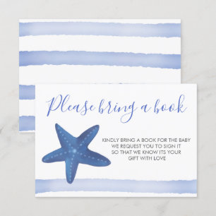Starfish Ocean Baby Shower Bring A Book Invitation