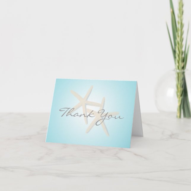 Starfish Ocean Dreams Thank You Card (Front)