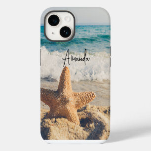 Starfish on a Sandy Beach Photograph iPhone 14 Case