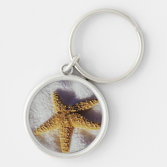 Starfish On A Towel Keychain (Front)