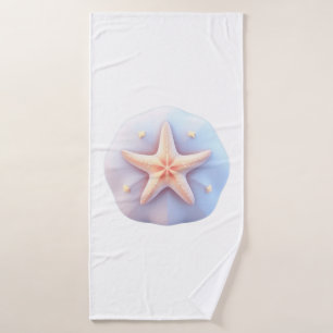Starfish on a Unique-Shaped Stone Bath Towel
