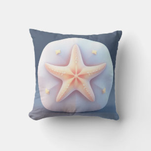 Starfish on a Unique-Shaped Stone Outdoor Pillow