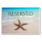Starfish on Beach Reserved Seating Card