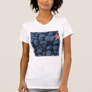 Starfish On Black Rocks Along The Coast   Iceland T-Shirt