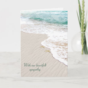 Starfish on Ocean Beach Sympathy  Card