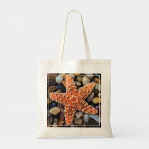 Starfish On Rocks Tote Bag