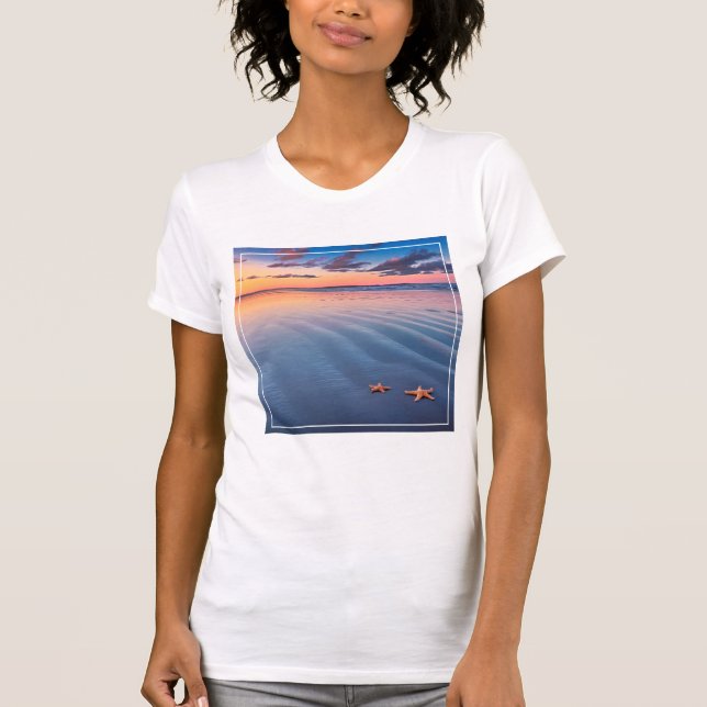 Starfish On Sand T-Shirt (Front)