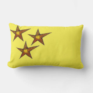 Starfish on sandy beach art lumbar pillow