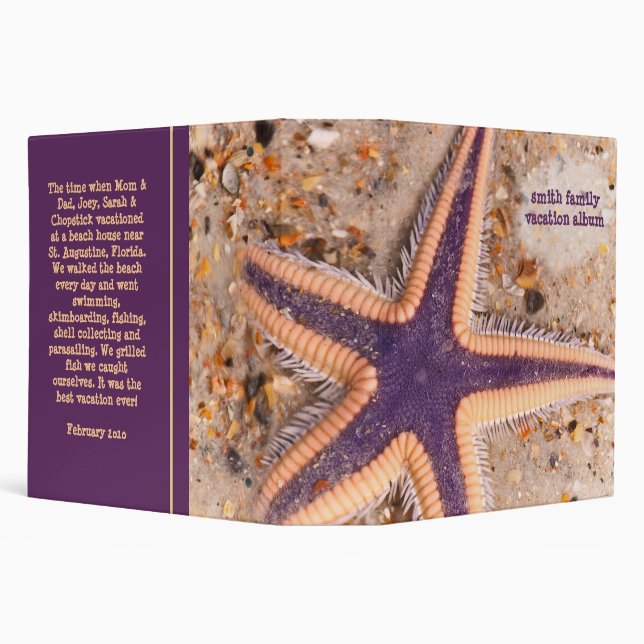 Starfish on the Beach 2" Binder (Background)