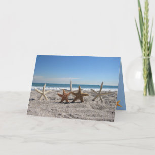 Starfish On The Beach - Carte Pliée