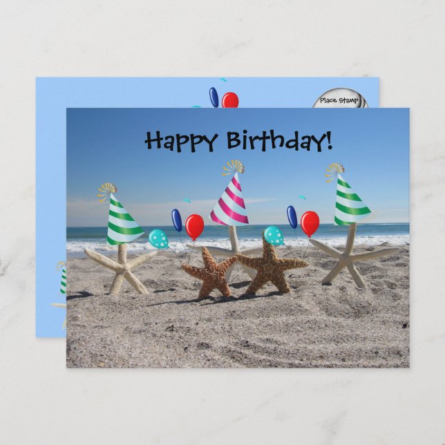 Starfish on the Beach Carte postale (Devant / Derrière)