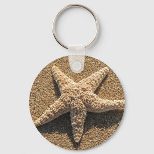 Starfish on the beach keychain