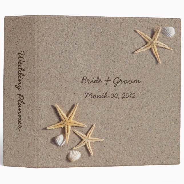 Starfish on the Beach Wedding Planner Binder (Front/Spine)