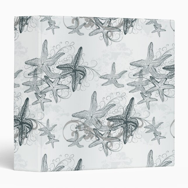 Starfish On The Sea Pattern Binder (Front/Spine)