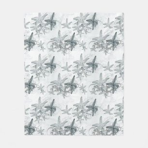 Starfish On The Sea Pattern Fleece Blanket