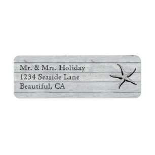 Starfish on Wooden Arrière - plan Rustic Beach Adr