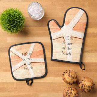 Starfish Oven Mitt & Pot Holder Set